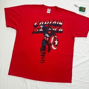 Vintage Captain America Marvel Comics Superhero T-Shirt - XL